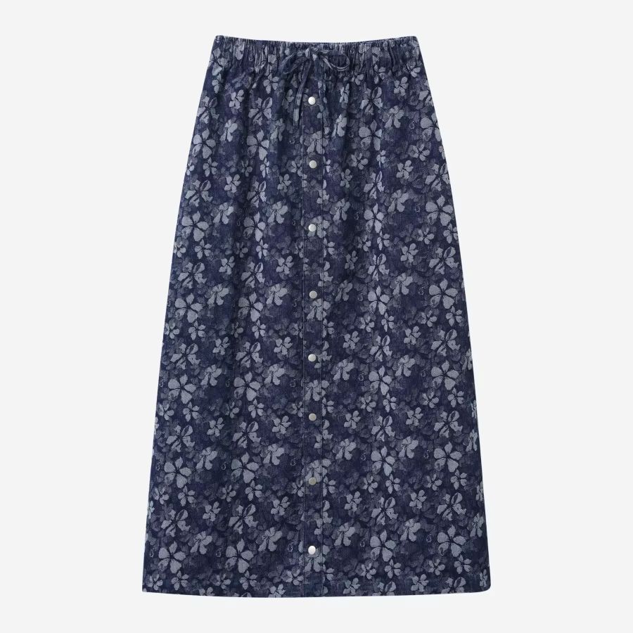 Print Denim Collection – Maxi Skirt