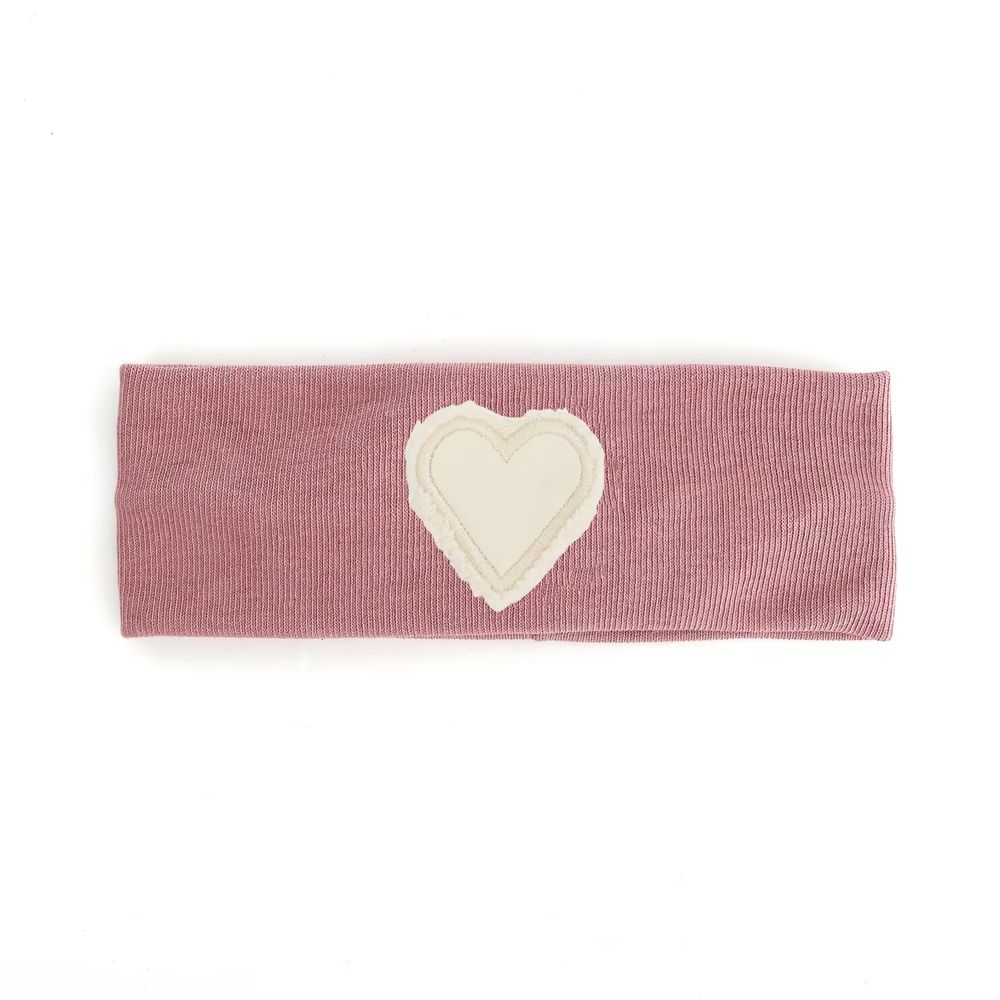 Heart-Patch Cotton Headband