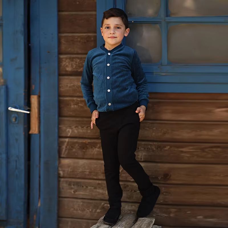 Black & Navy Stretch Trousers – Black Shabbos
