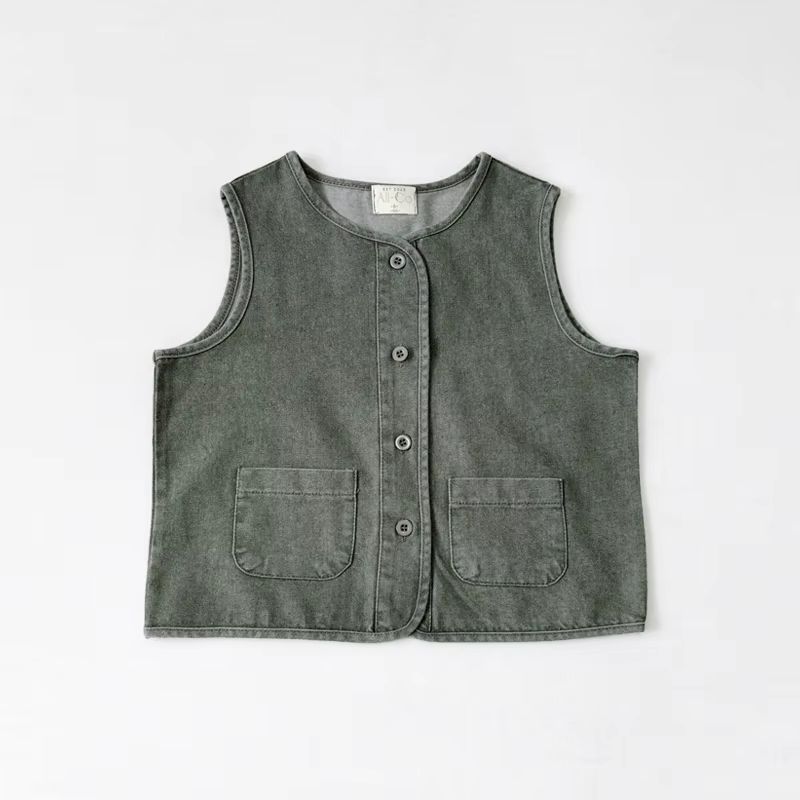 Denim Dash Green Denim Vest – Ali & Co Denim Dash AW26