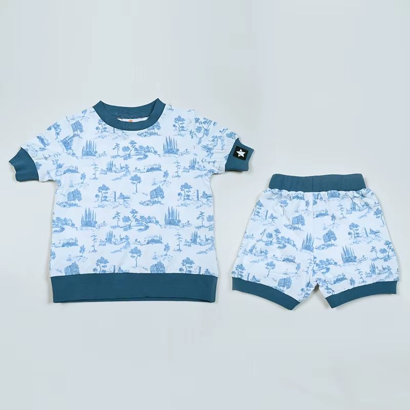 Toile Tranquility Pajamas – Boy Short Pajamas