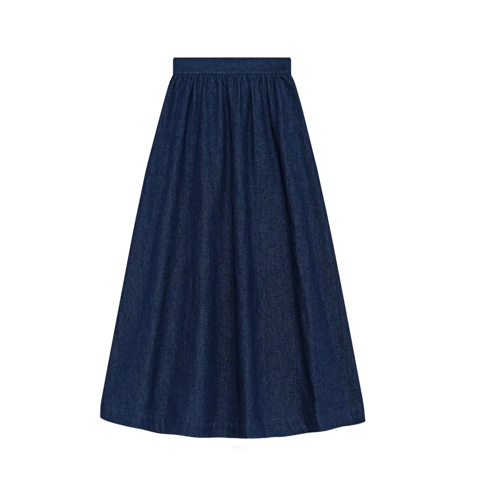 Denim Collar Collection – Denim Long Skirt – Ali Mali AW26