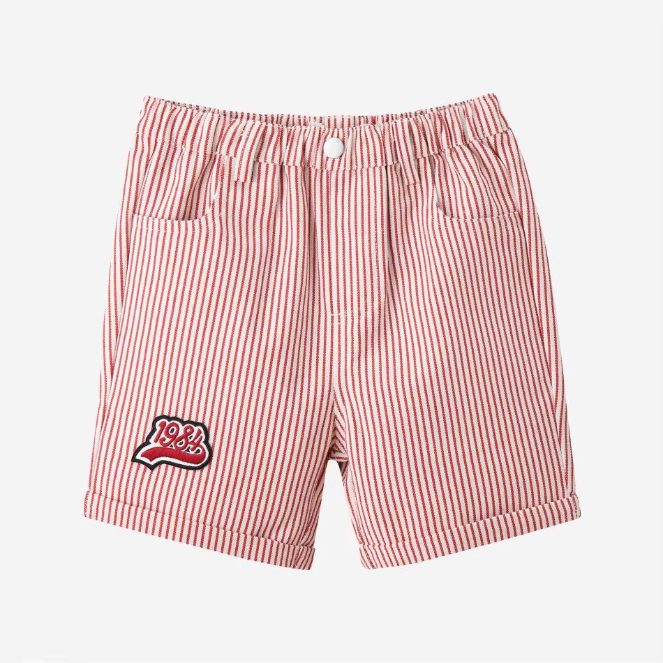 Pinstripe Denim Collection – Red Boy Shorts