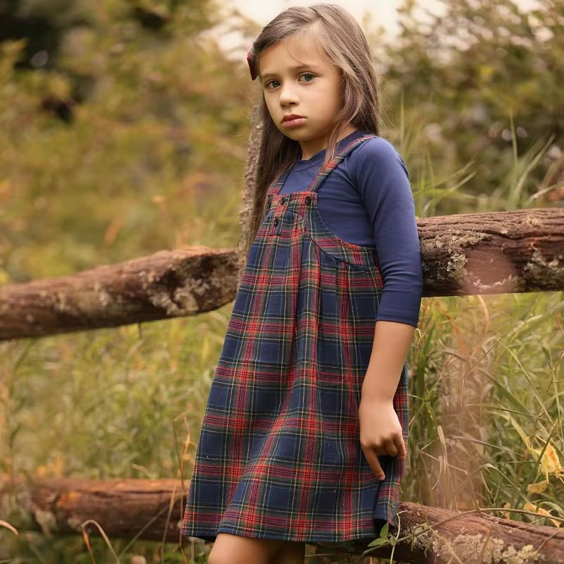 Prep Plaid Girls Jumper Dress