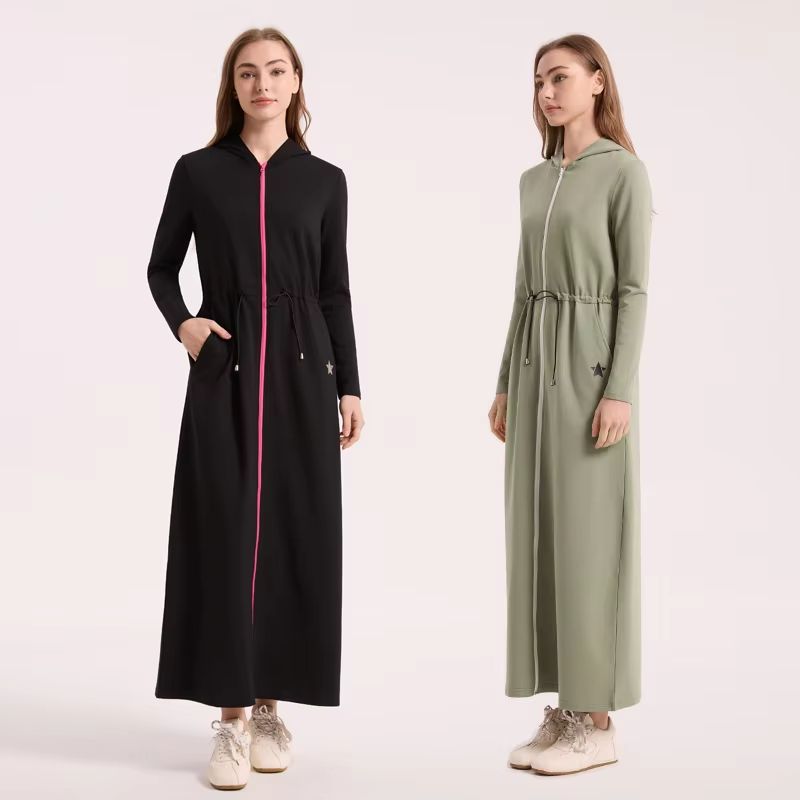 Ali Affordable – Black Dress Hoodie Maxi Dress