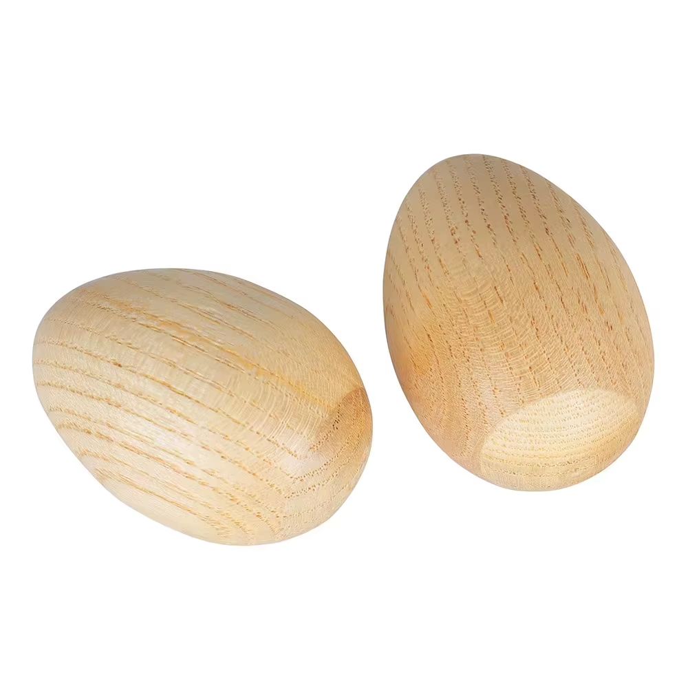Wooden Egg Maracas (Pair)