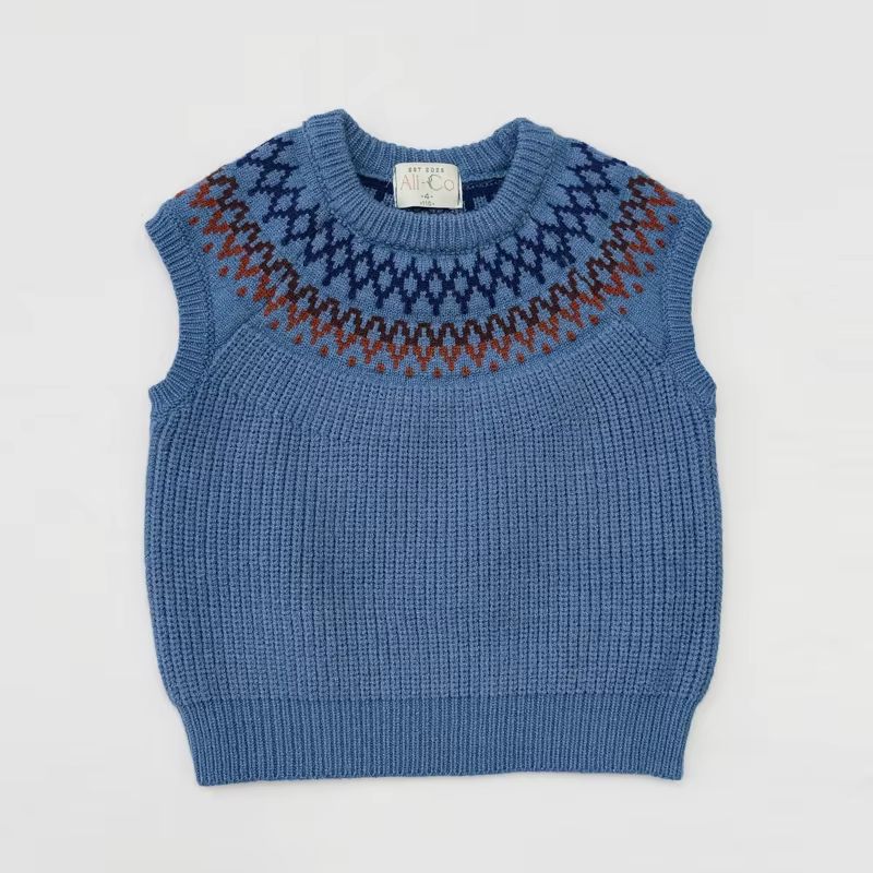 Knit Shabbos – Longer Vest Blue – Ali & Co AW26