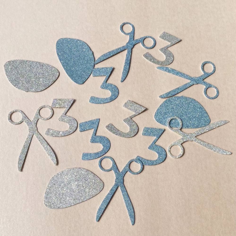 Gold & Blue Upsherin Table Confetti