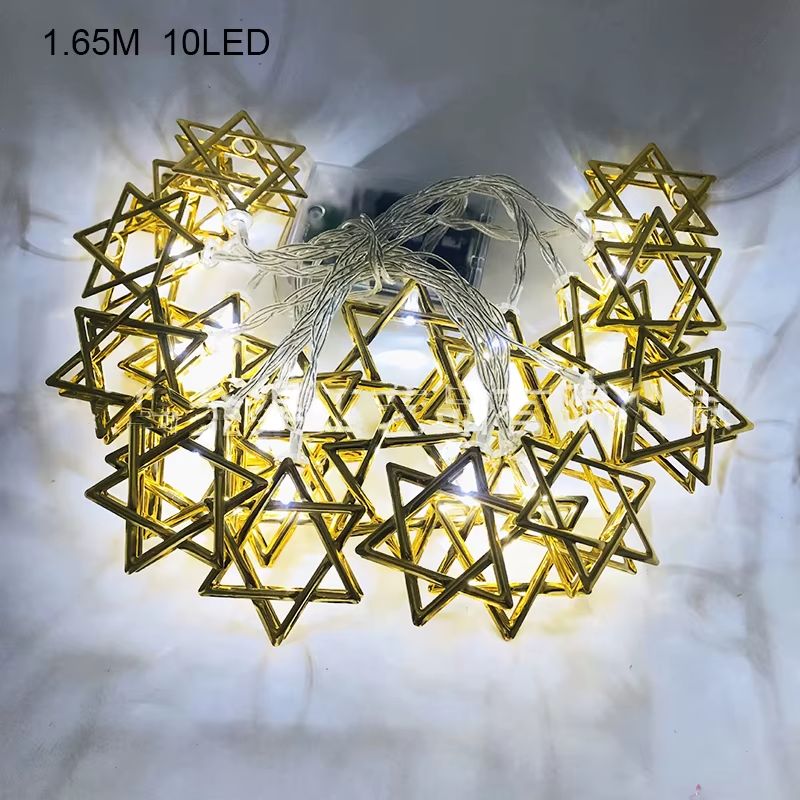 Warm Star of David String Lights