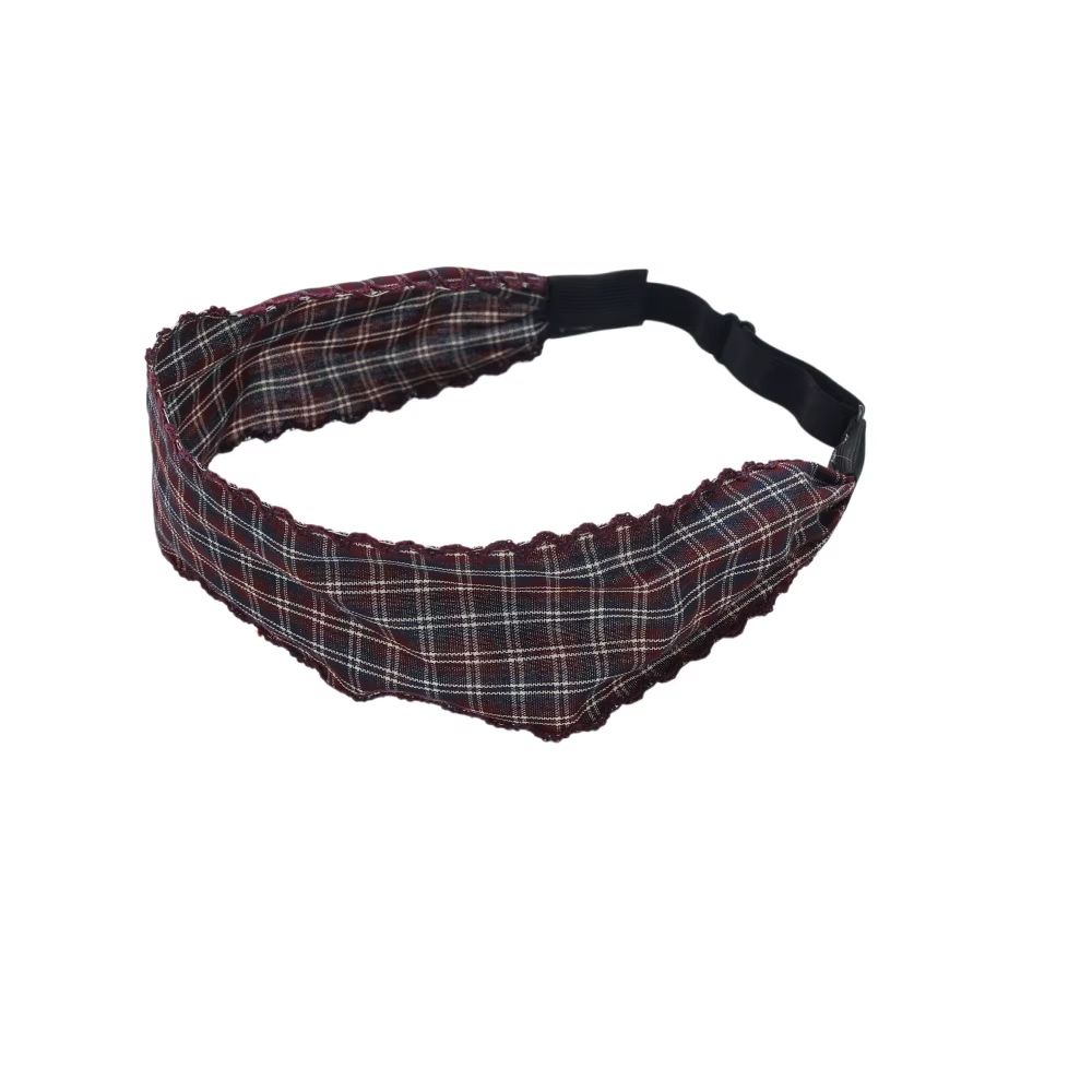 Plaid Moon Crochet Headband Elastic Headband