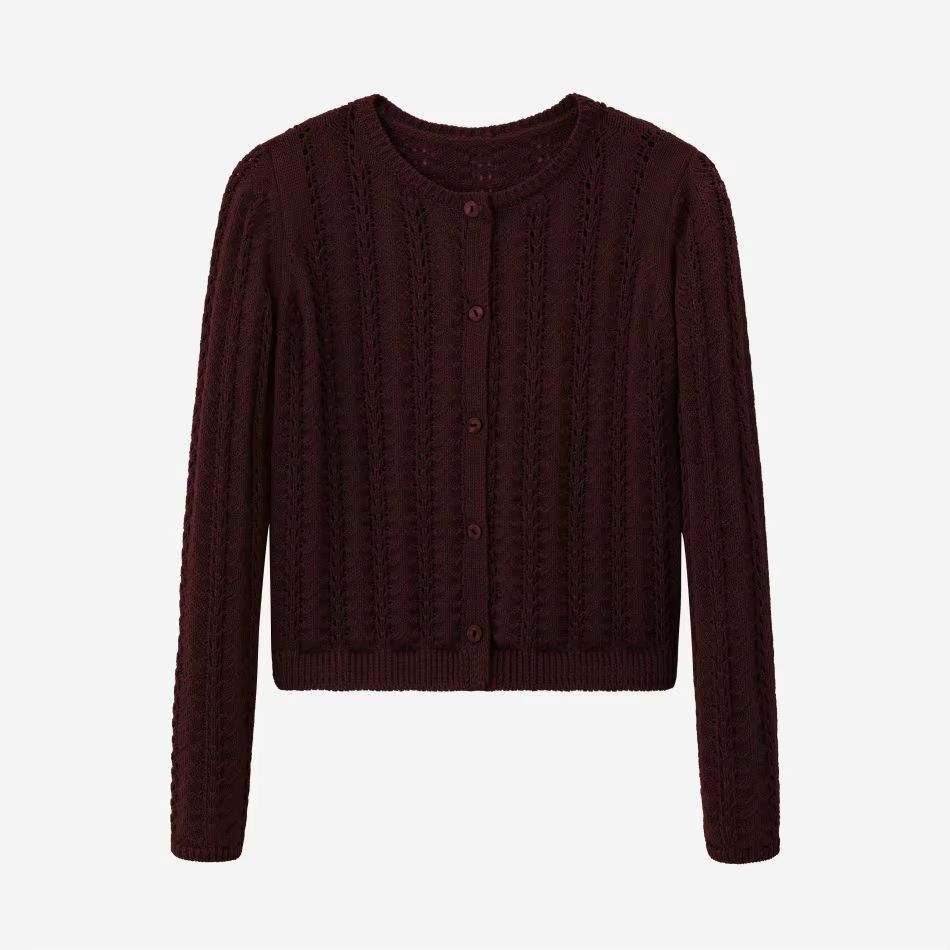 Windsor Collection – Burgundy Knit Cardigan – Ali Specials AW26