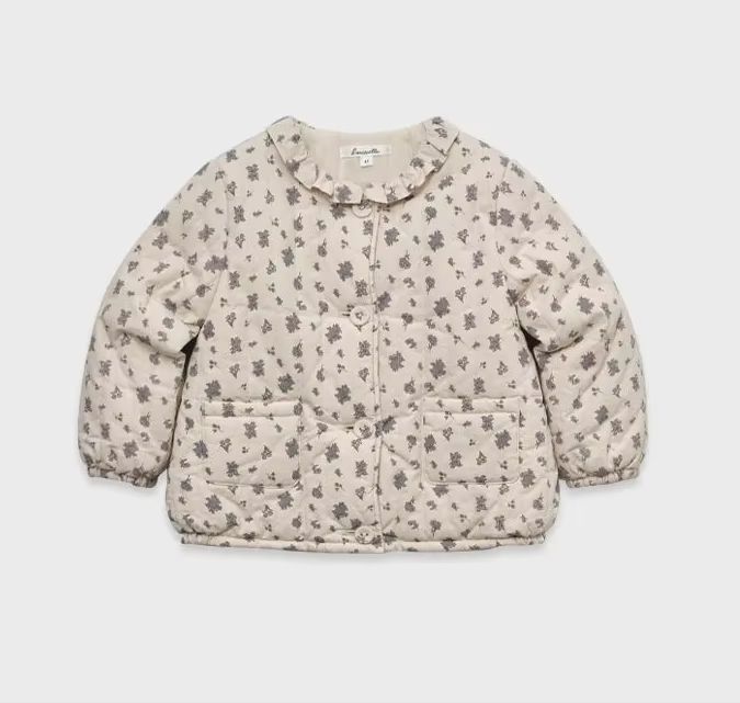 Girls' Cream Floral Sweatshirt