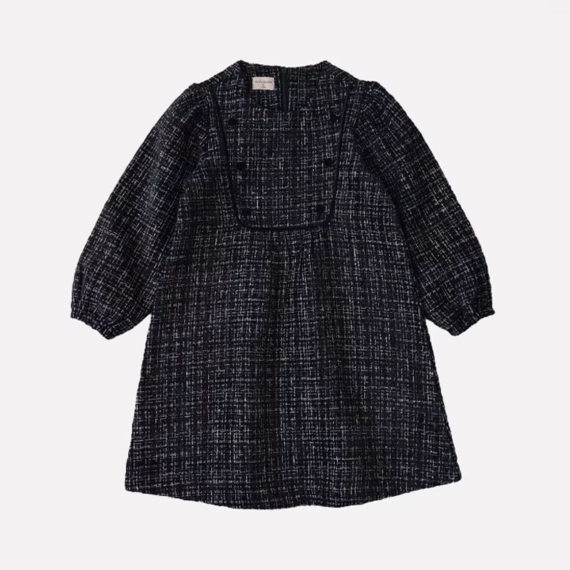 Midnight Tweed tweed girls dress – Ali Plus AW26