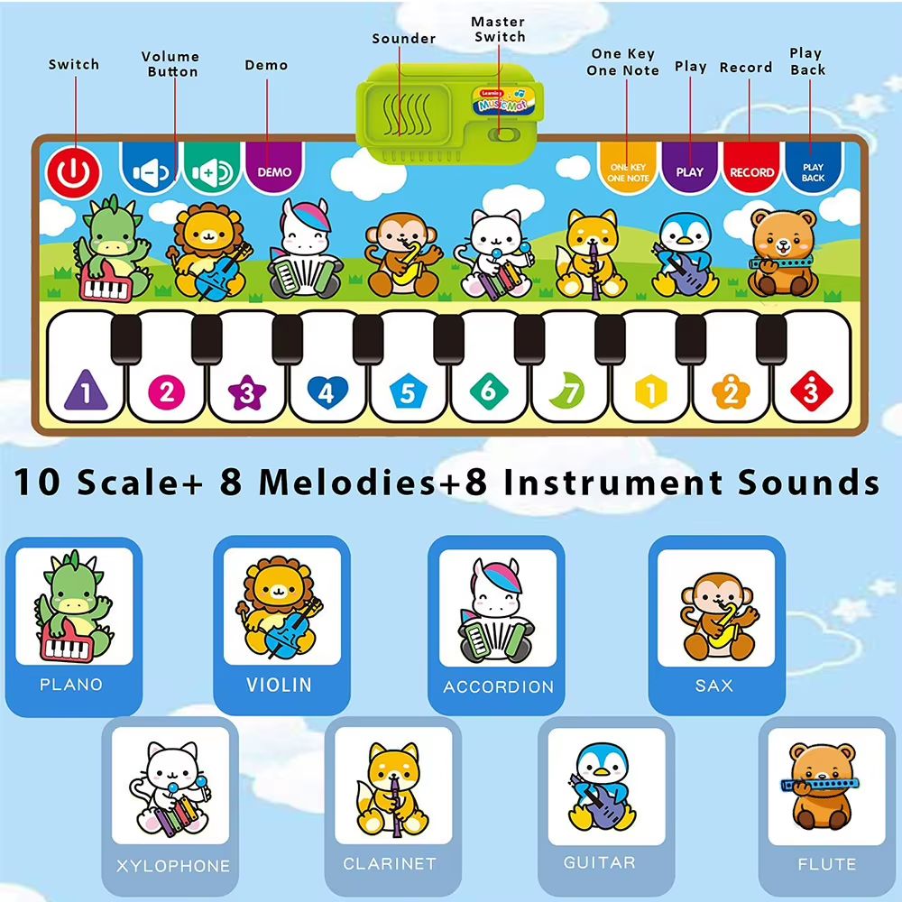 Animal Piano Play Mat