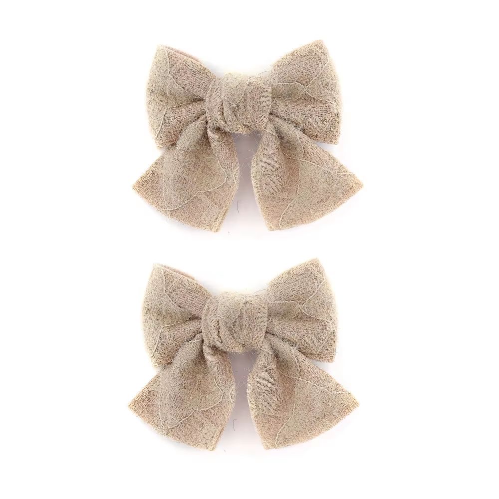 Plush Lace Hair Bow Clips Mini Hair Clip