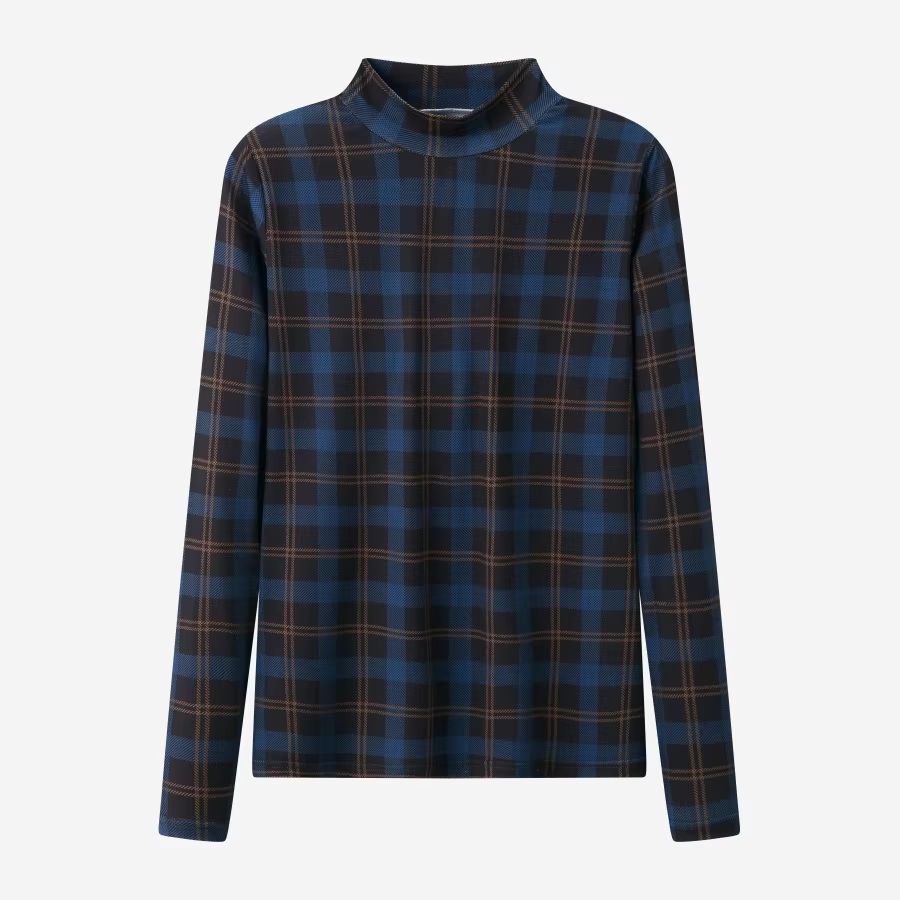 Denim Set & Loose Shirt – Blue Mockneck