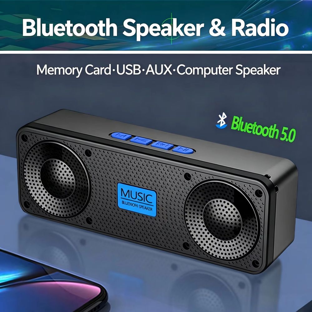 S18 Mini Speaker with Radio – Black