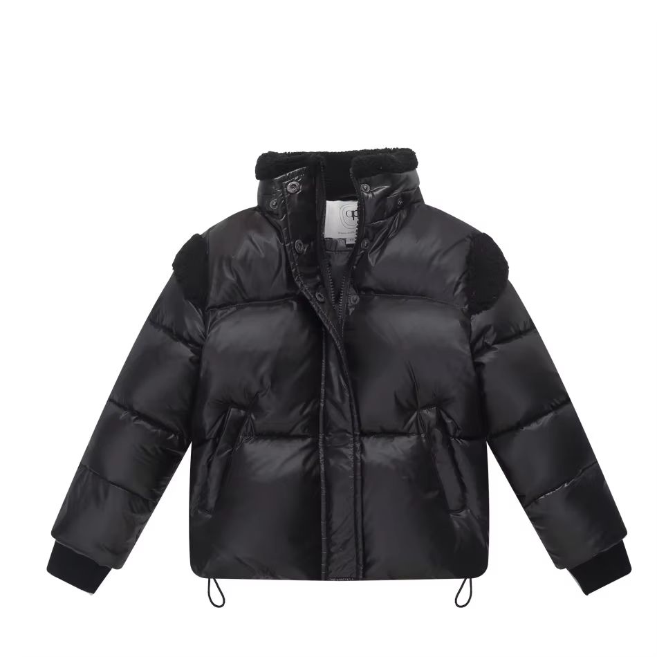 Black Sherpa Teddy Down Coat – No Hood – Ali Picks AW26
