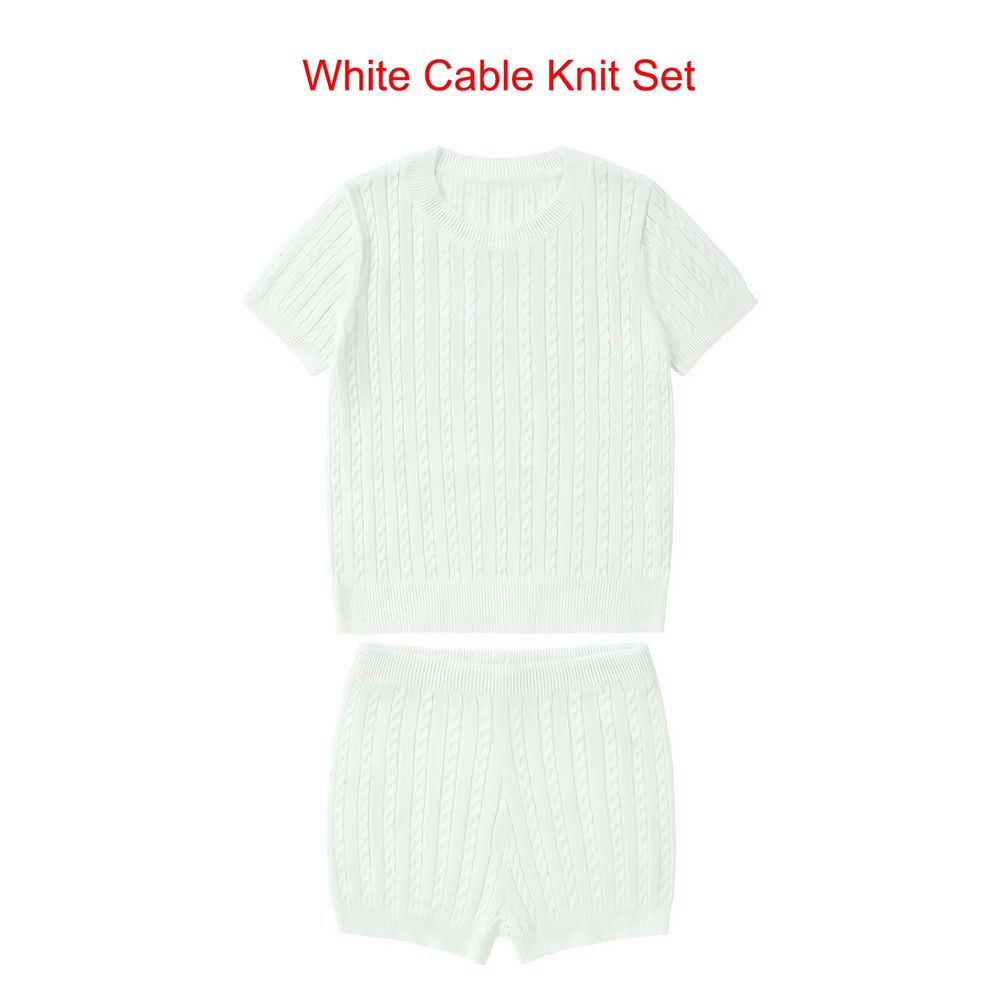 Sage Collection – White Knitting Set