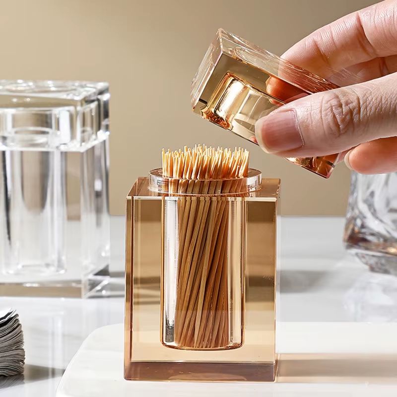 Crystal Glass Toothpick Holder