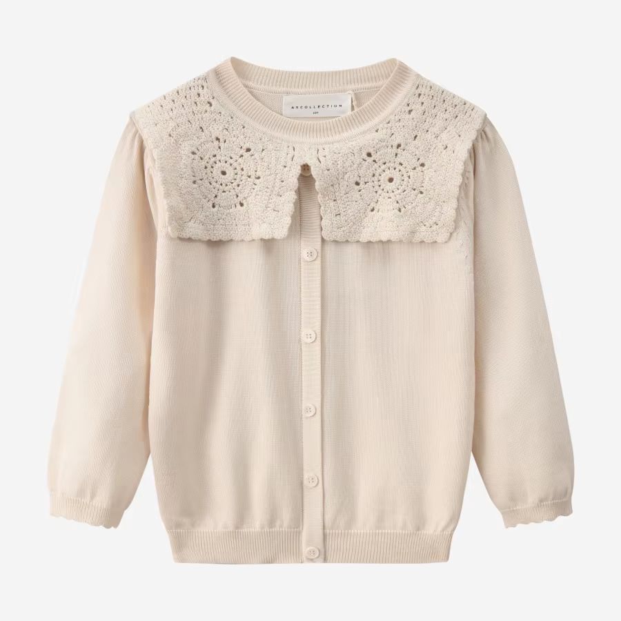 Grid & Pink Floral Collection – Girls Knitted Top