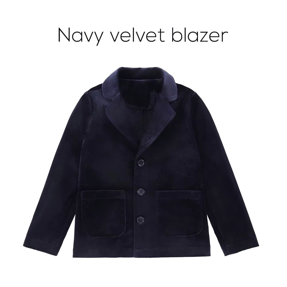 Sapphire Collection – Navy Velvet Blazer