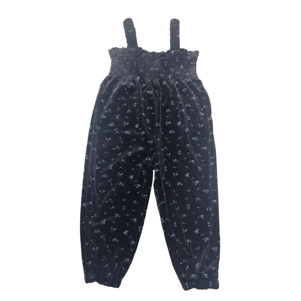 Velour Robe Collection – Black Baby Romper