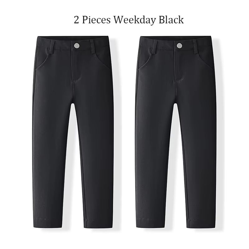 Black & Navy Stretch Trousers – 2Pcs Black Weekday – Ali Affordable AW26