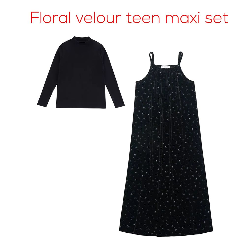 Teen Set Collection – Floral Velour Set – Ali Specials AW26