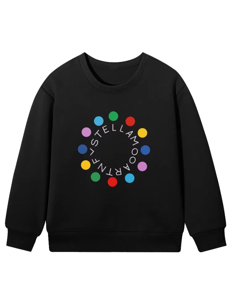 Girls' Colourful Circle Graphic Sweatshirt