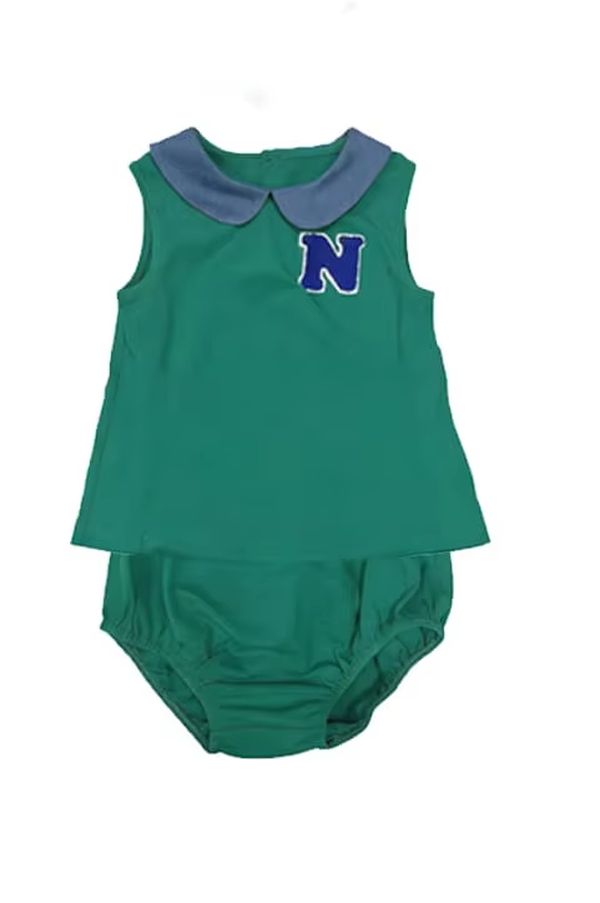 Mali's Ss Green Polo Collection – Baby Girl Set