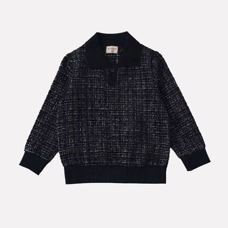 Midnight Tweed tweed boys top – Ali Plus AW26