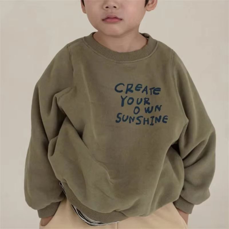 Kids’ Vintage Letter Hoodie