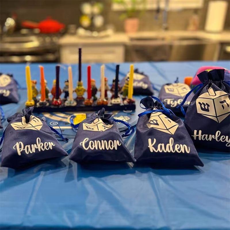 Personalised Dreidel Gift Bags – 4 Pack