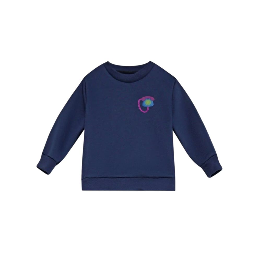 Telephone Print Collection – Baby Girl Sweatshirt – Barcali AW26